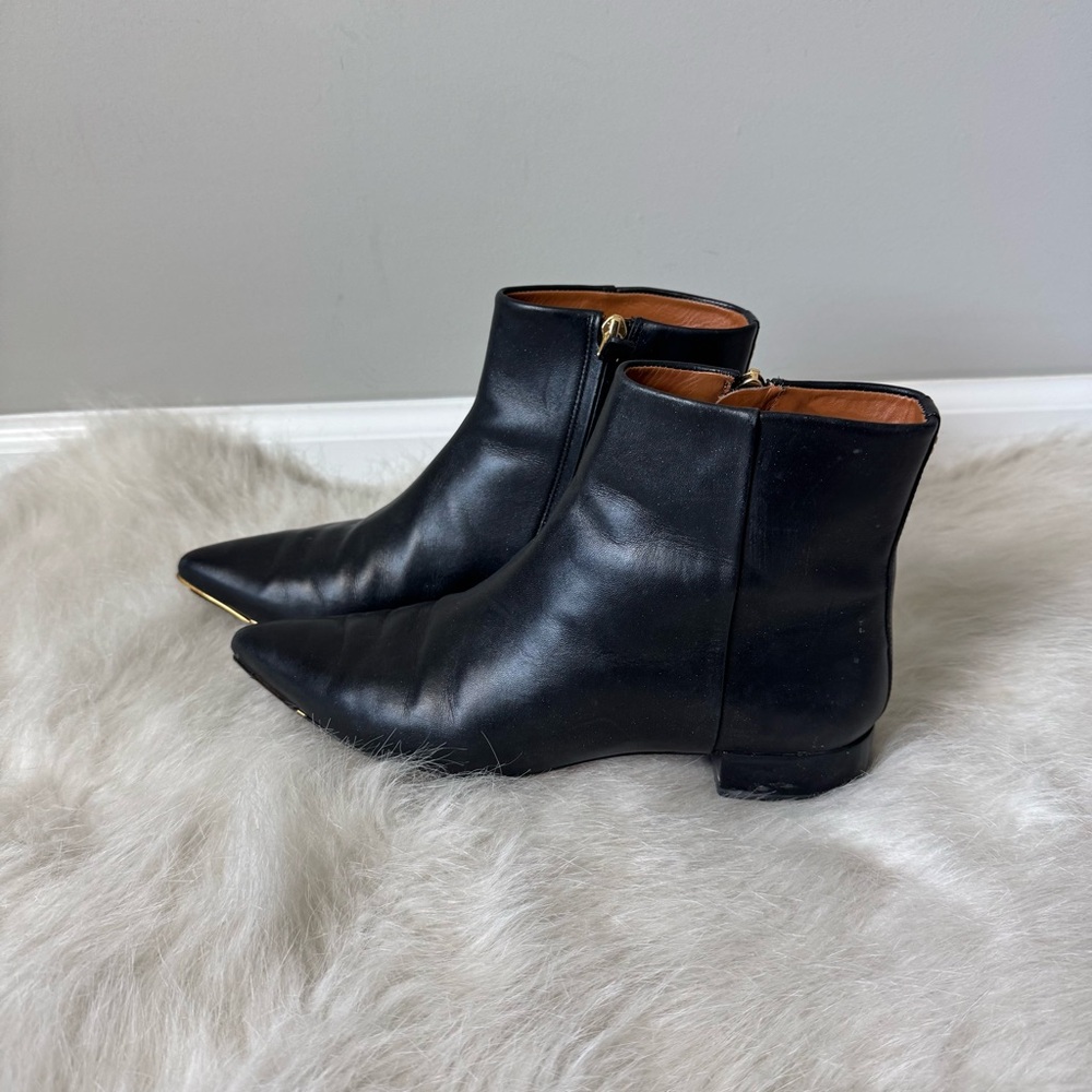Tory Burch Leather Pointed Toe Lila Ankle Boots - Picture 6 of 11